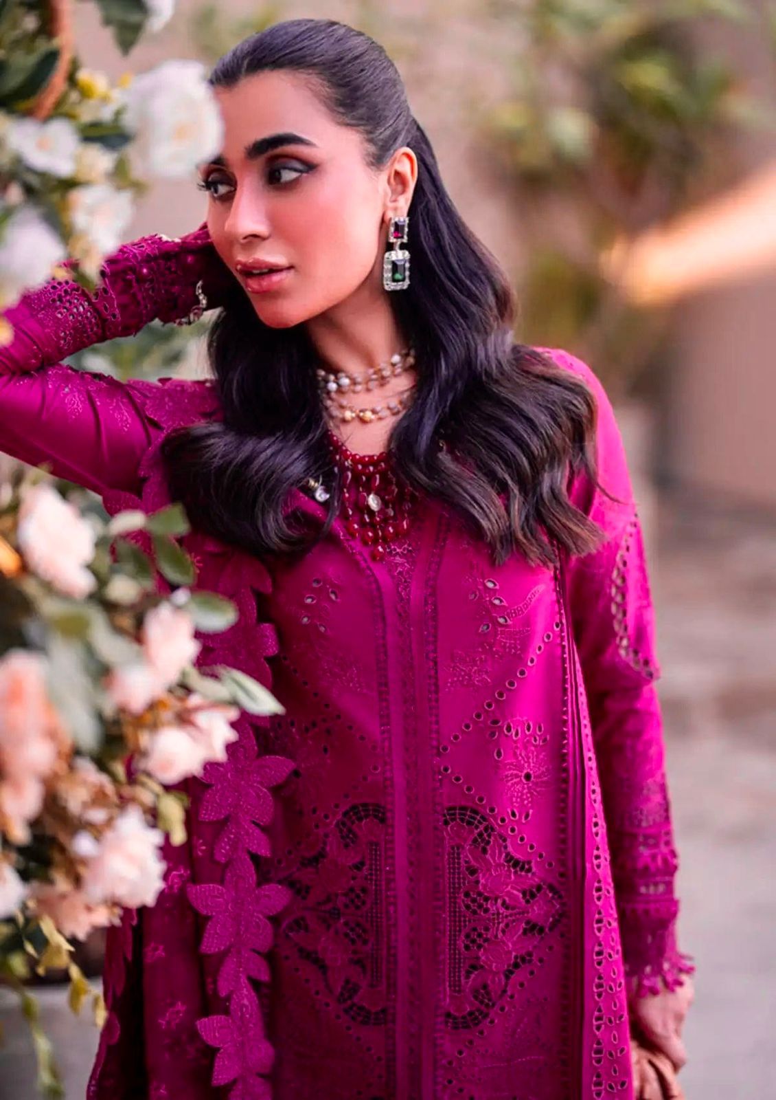 QALAMKAR 3pc Summer Casual Collection Code:7116