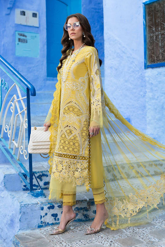 Maria B 3 Piece Unstitched Embroidered Lawn Suit 12-A