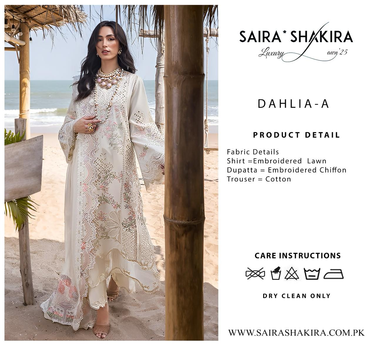 SAIRA SHAKIRA - DESIGN DAHLIA-A LUXURY LAWN 2025 UNSTITCHED