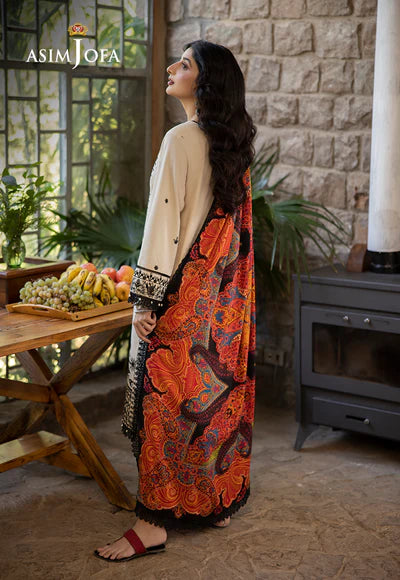 Asim Jofa  AJUW-26 EMBROIDERED VISCOSE 3 PC