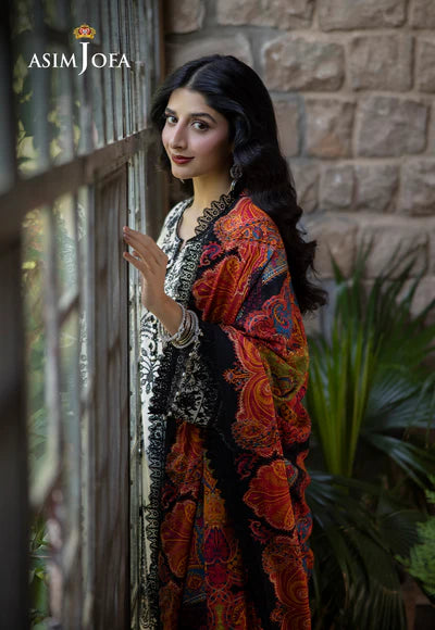 Asim Jofa  AJUW-26 EMBROIDERED VISCOSE 3 PC
