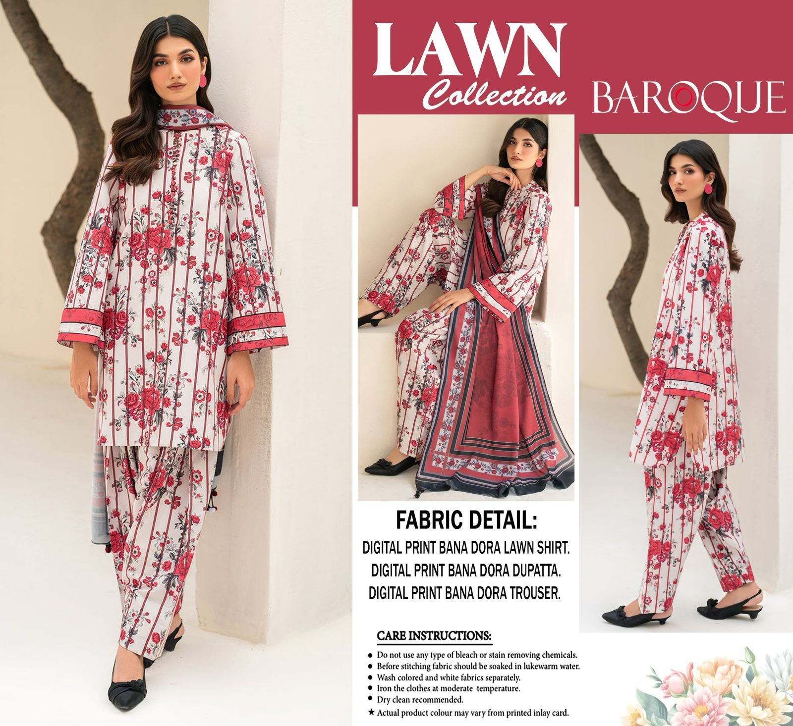 BAROUQE 3pc Summer Casual Collection&nbsp Code PE05