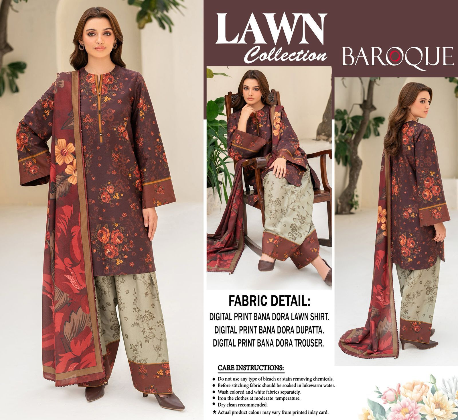 BAROUQE 3pc Summer Casual Collection&nbsp Code PE05