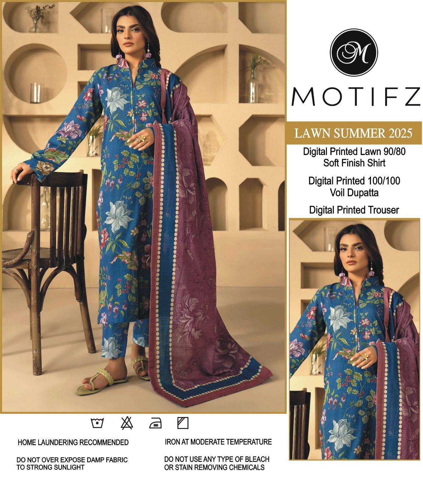 MOTIFZ 3pc Summer Eid Collection&nbsp; Code:PE001 unstiched