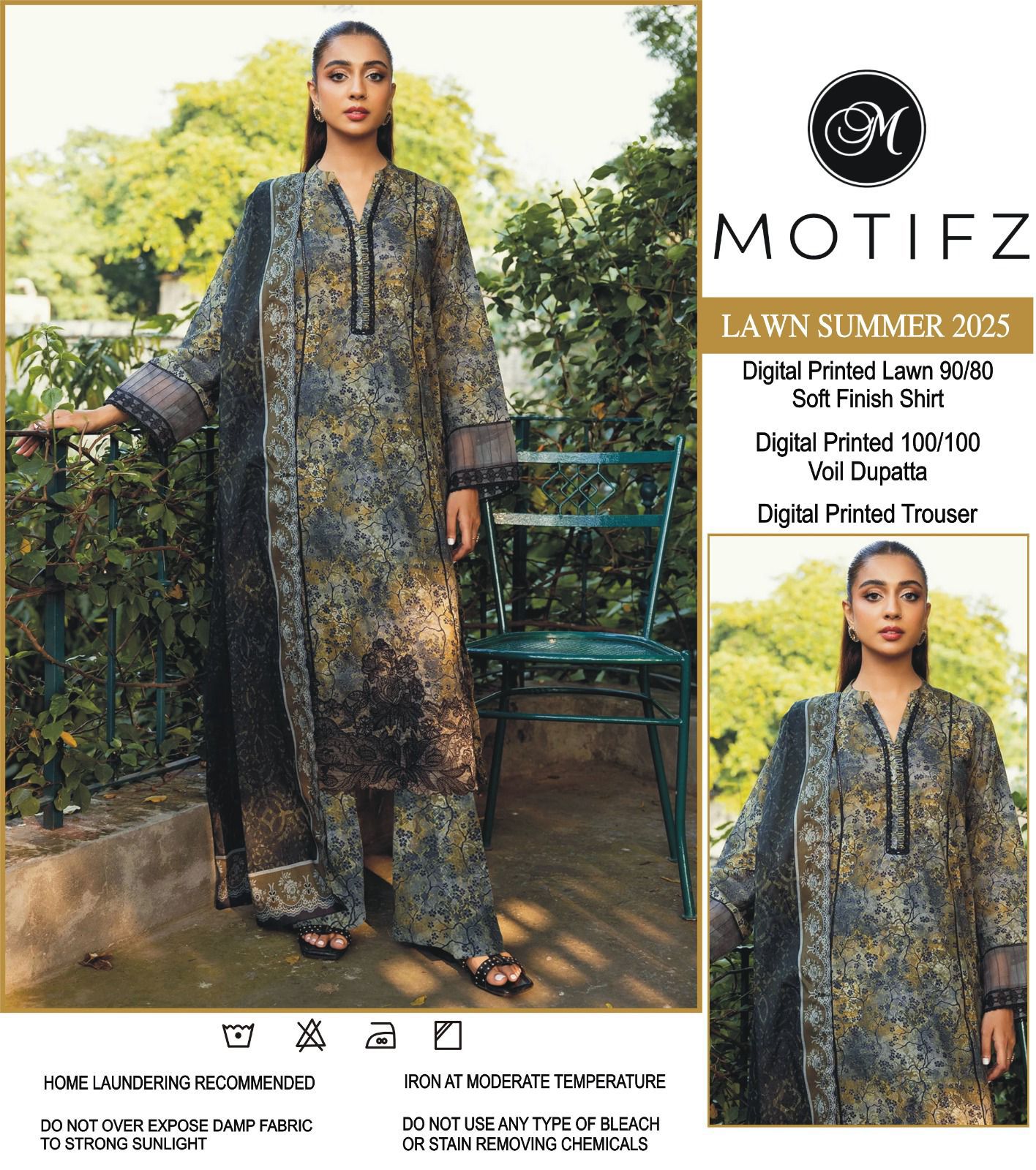 MOTIFZ 3pc Summer Eid Collection&nbsp; Code:PE001 unstiched