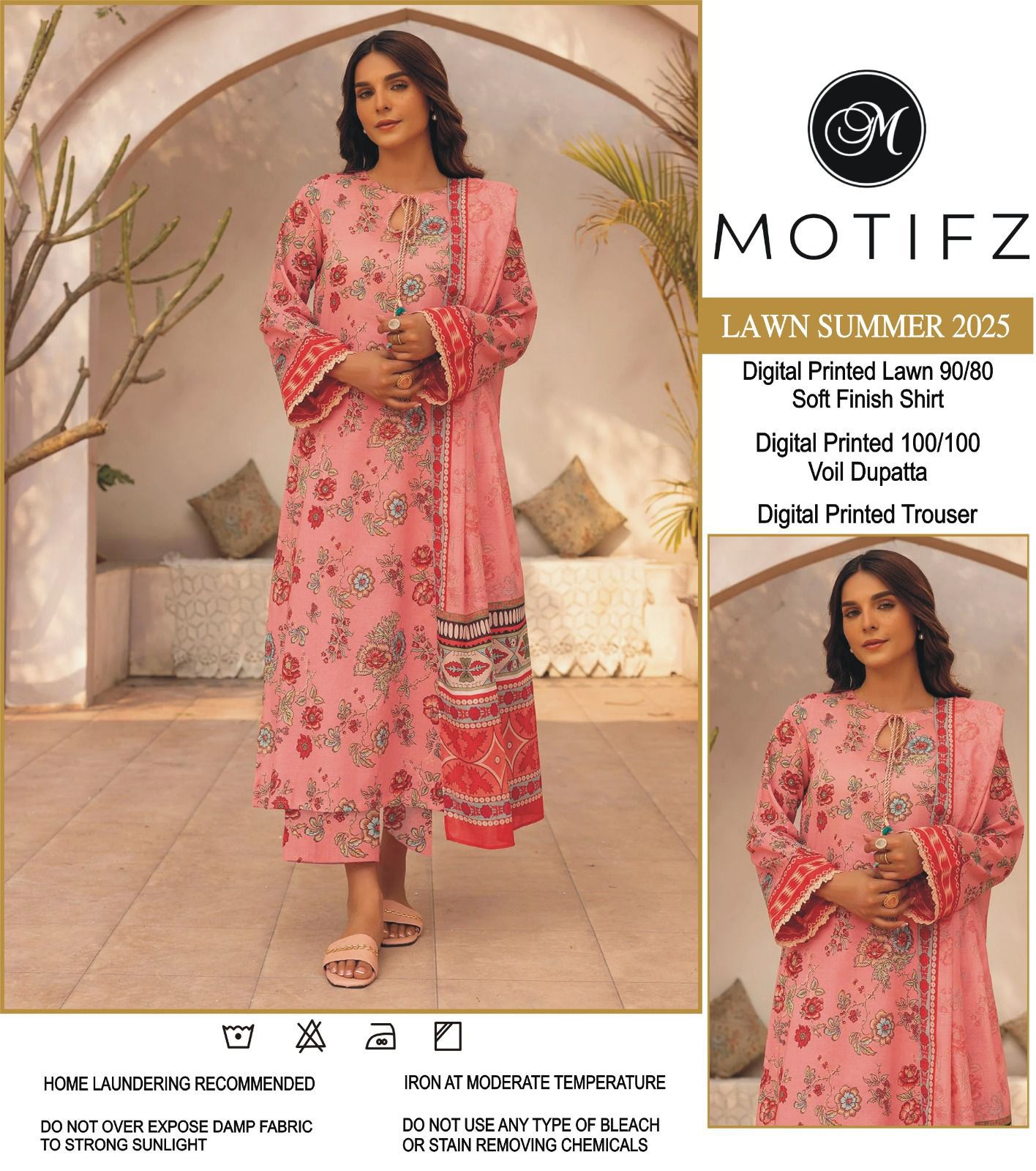 MOTIFZ 3pc Summer Eid Collection&nbsp; Code:PE001 unstiched