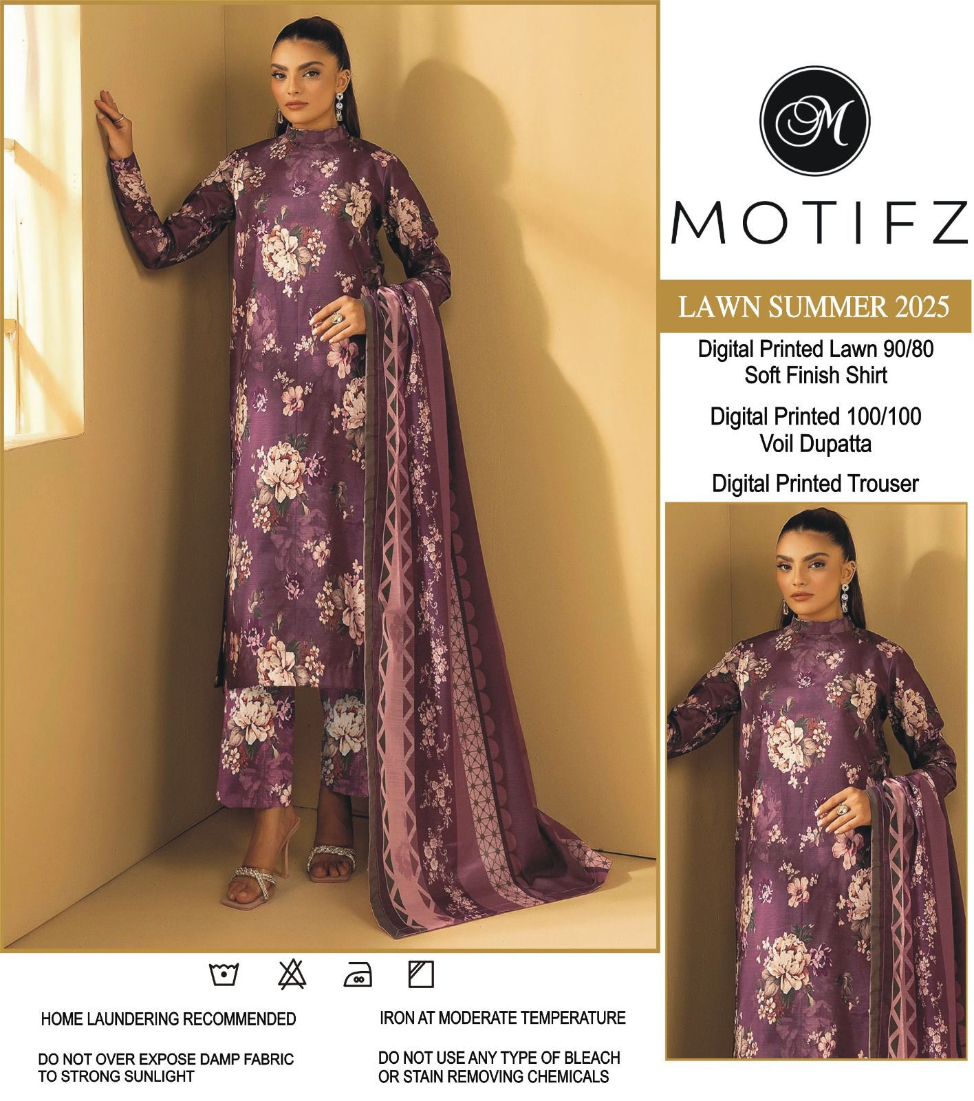 MOTIFZ 3pc Summer Eid Collection&nbsp; Code:PE001 unstiched