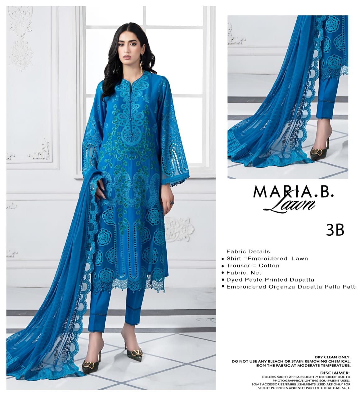 Maria.B  Luxury Embroidered Lawn Collection  3B  Unstitched